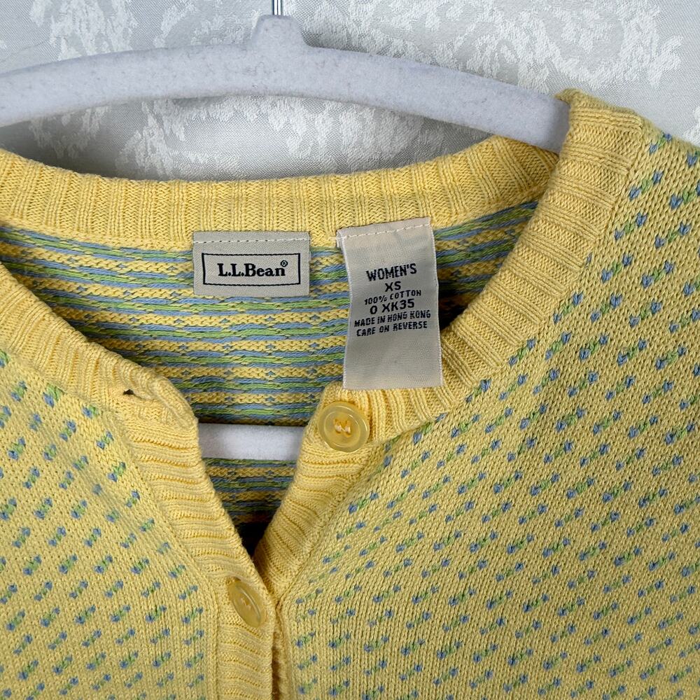 L.L.Bean Women's Button-Front Cardigan – Size XS Cottage Core - Picture 2 of 5